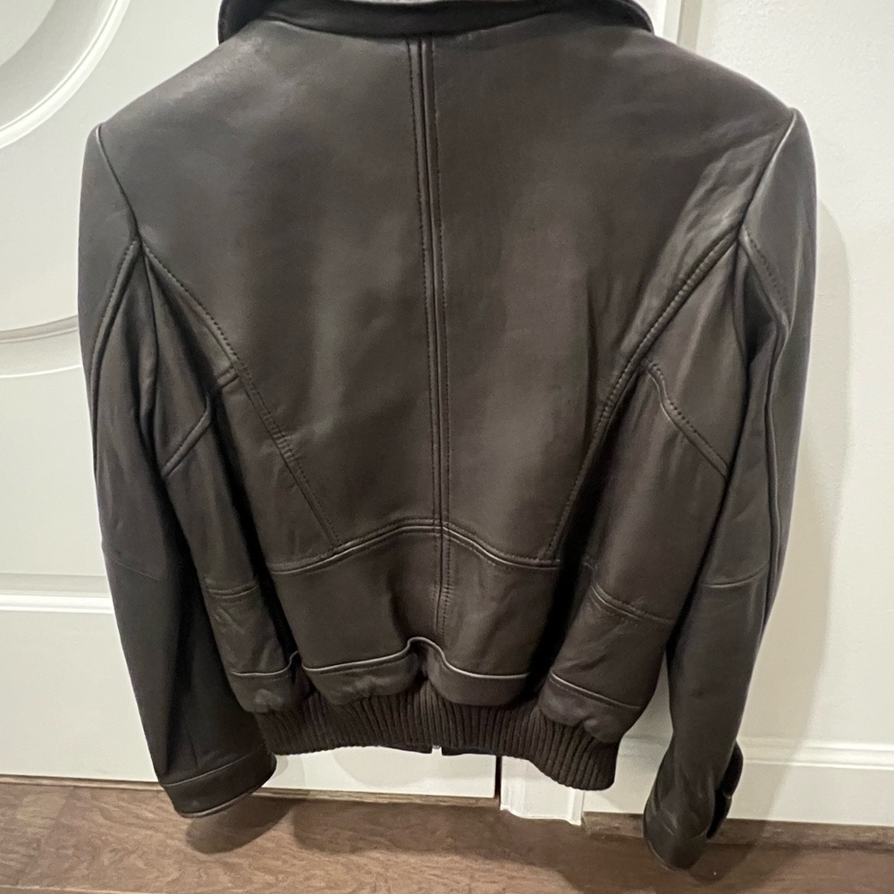 Jones New York Dark Brown Jacket with Ribbed Collar - Picture 5 of 5
